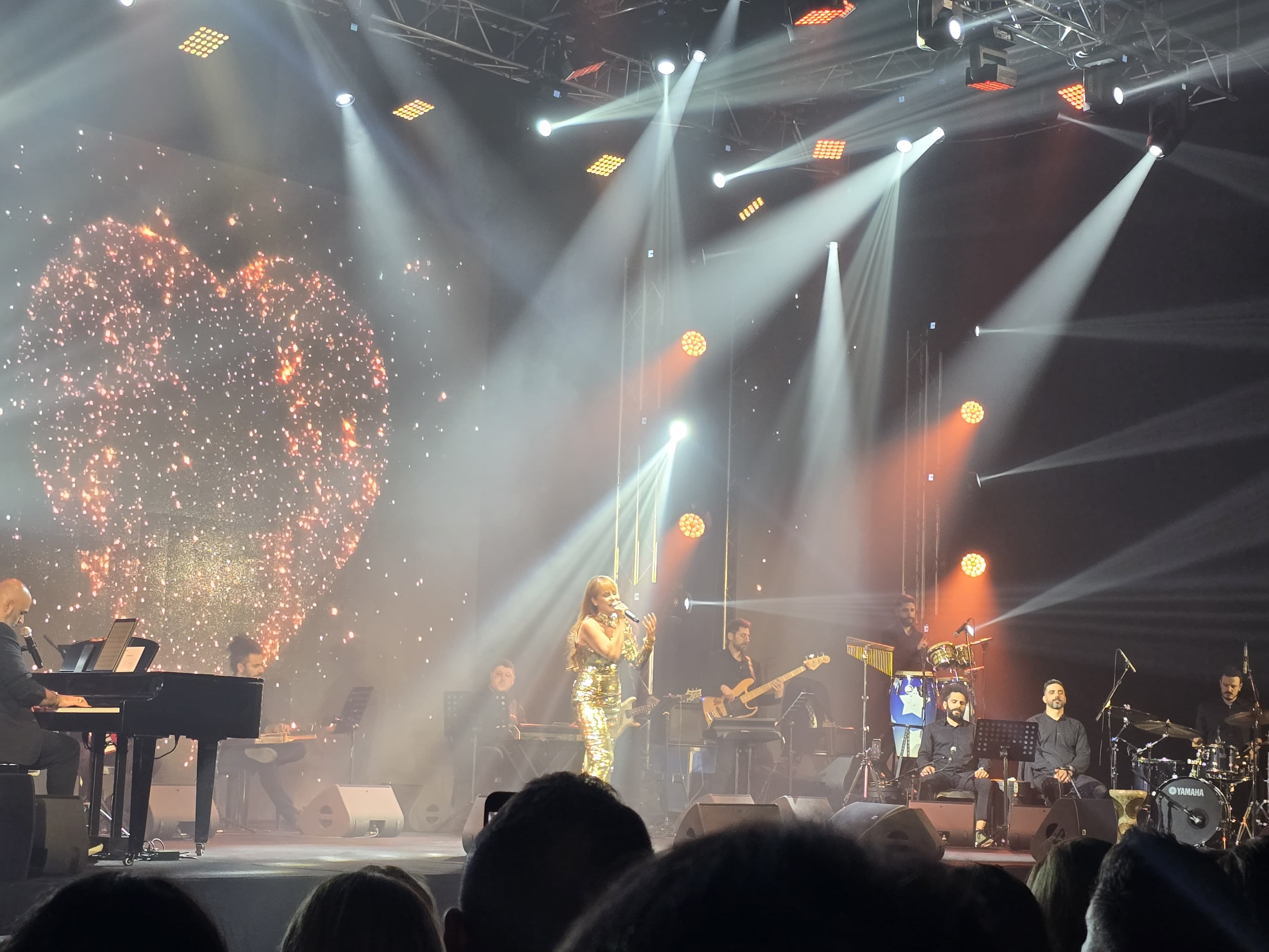 الفنانة كارول سماحة في بيروت (الصورة: النهار)