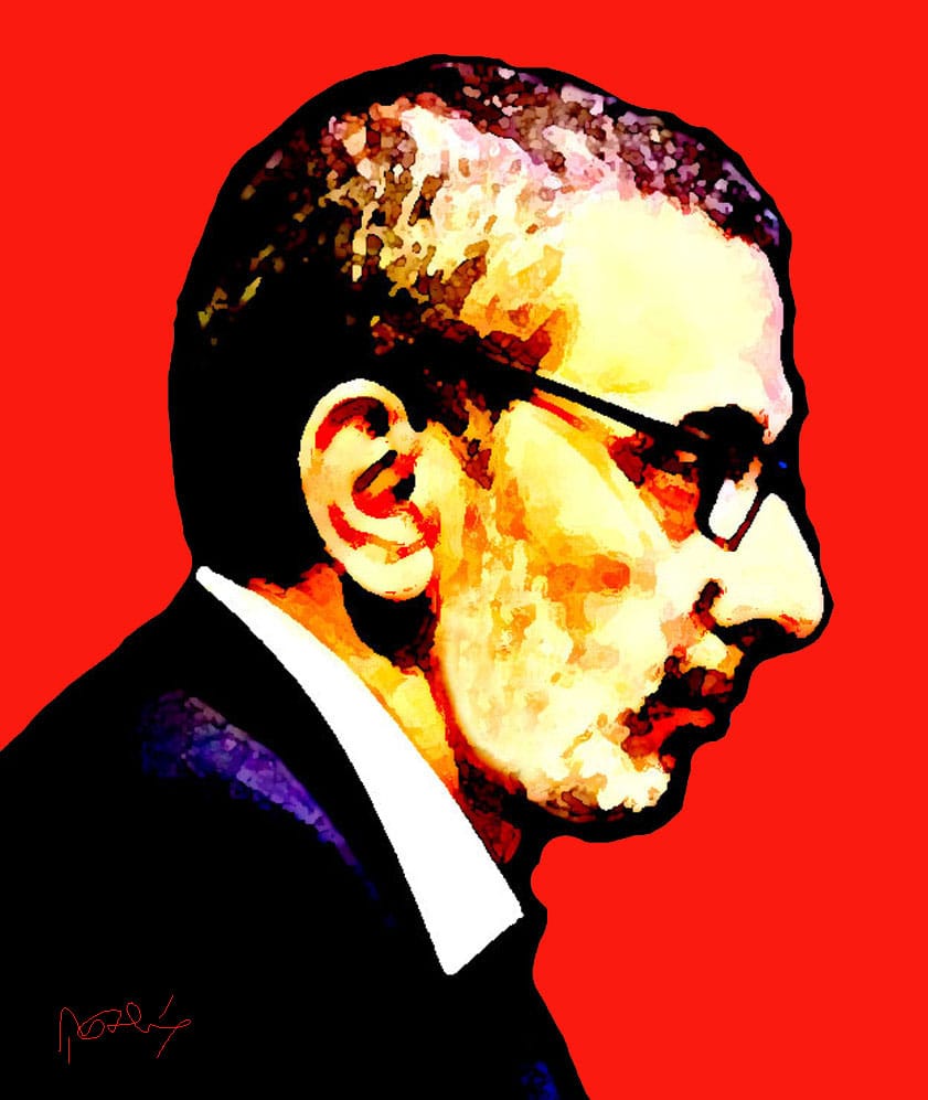 زياد الرحباني بريشة منصور الهبر.