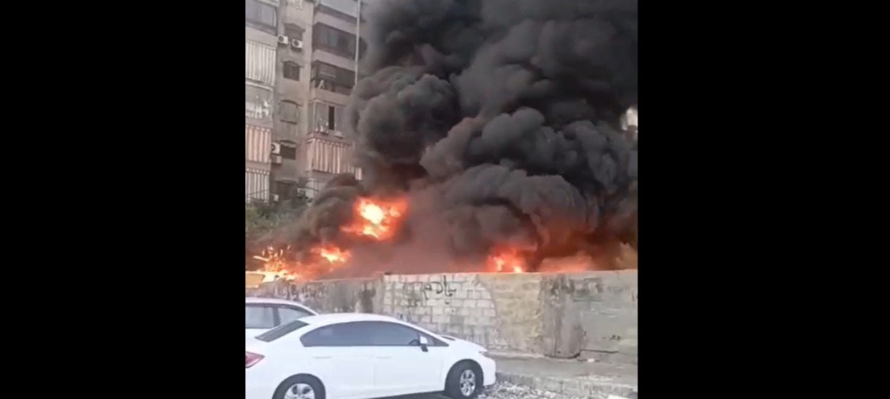 حريق في أرض جلول (تواصل اجتماعي)