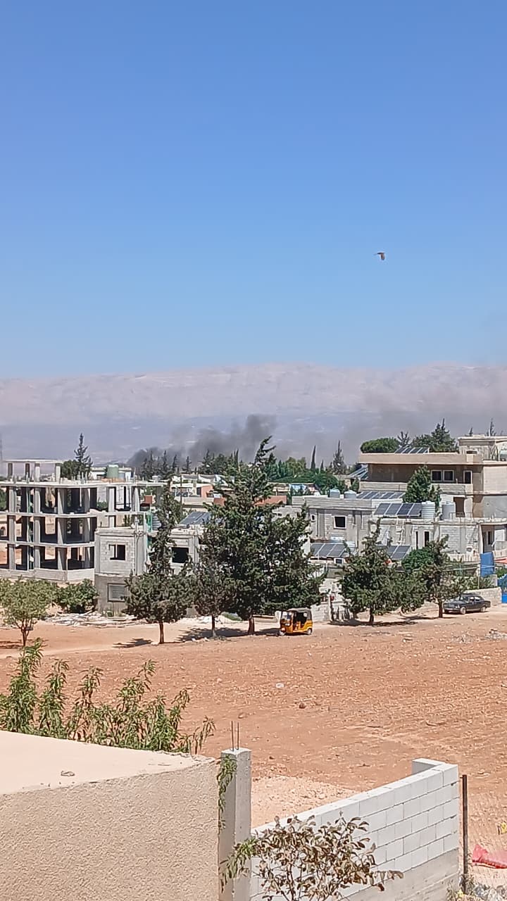 الدخان في سماء بعلبك. (النهار)