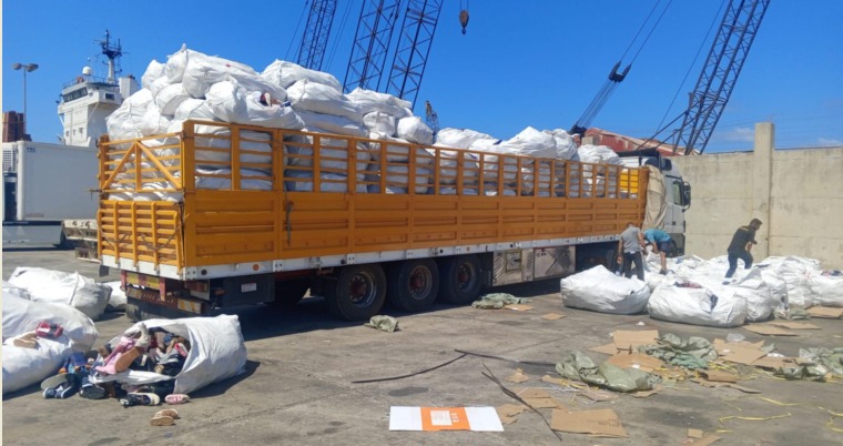 إحدى الشاحنات المضبوطة. (الوكالة الوطنية)