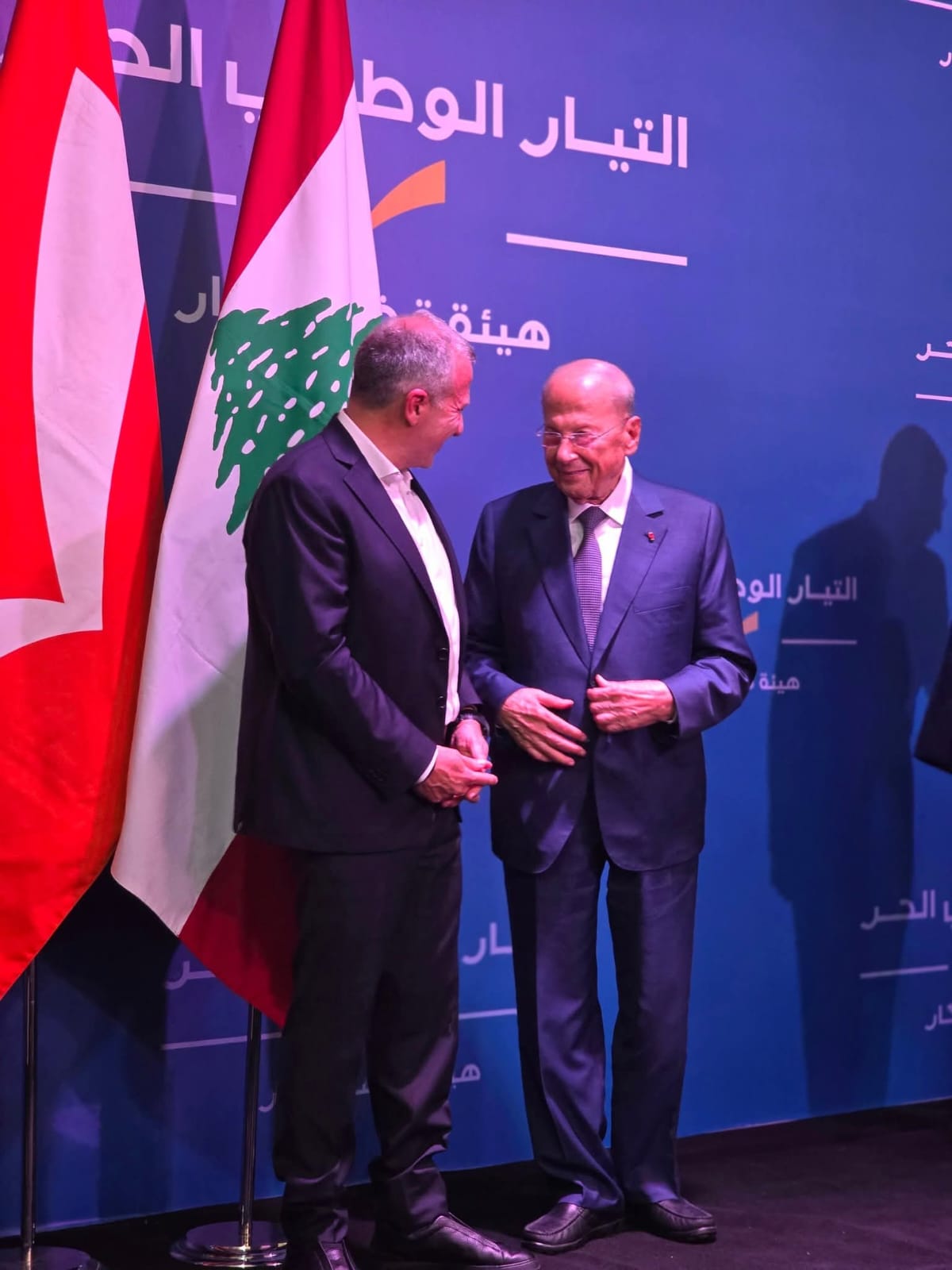 مع الرئيس السابق ميشال عون. (ميشال حلاق)