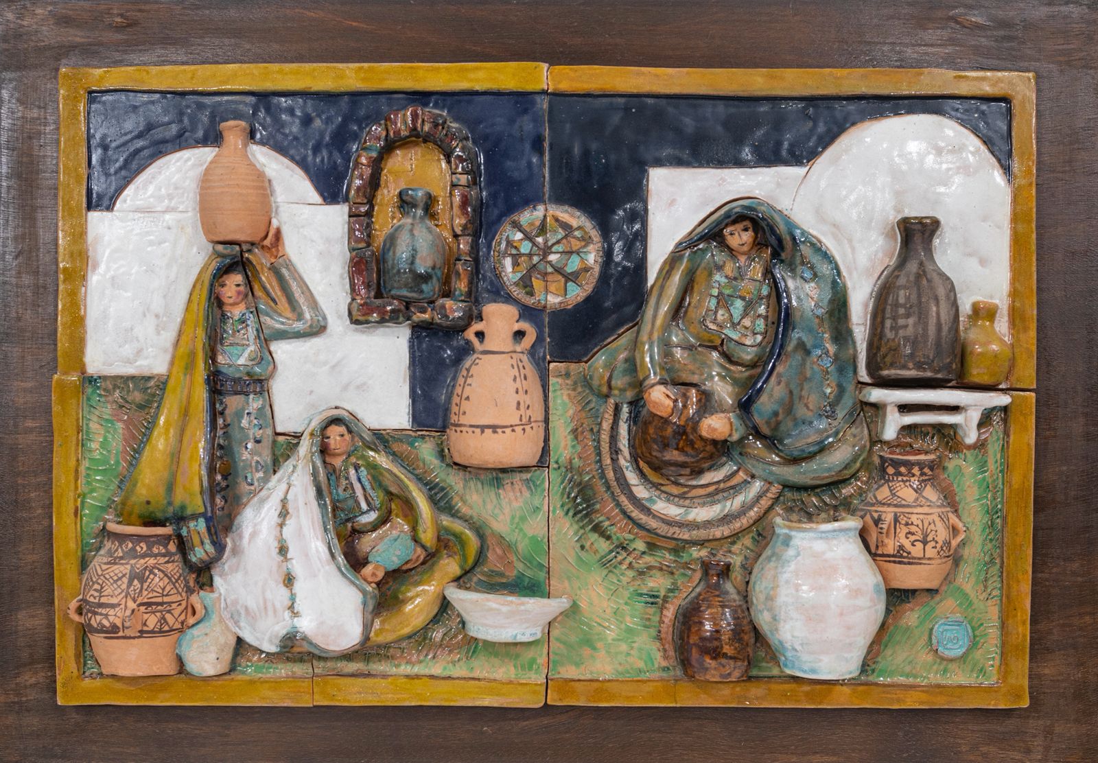 فیرا تماري، نساء فلسطینیات في العمل، 1979. (مقتنیات مؤسسة بارجیل للفنون، الشارقة)