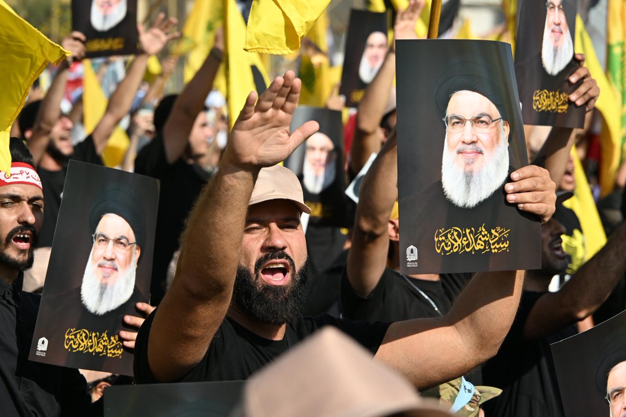 جانب من إحدى الفعاليات لإحياء الذكرى الأولى لاغتيال حسن نصرالله (نبيل إسماعيل)