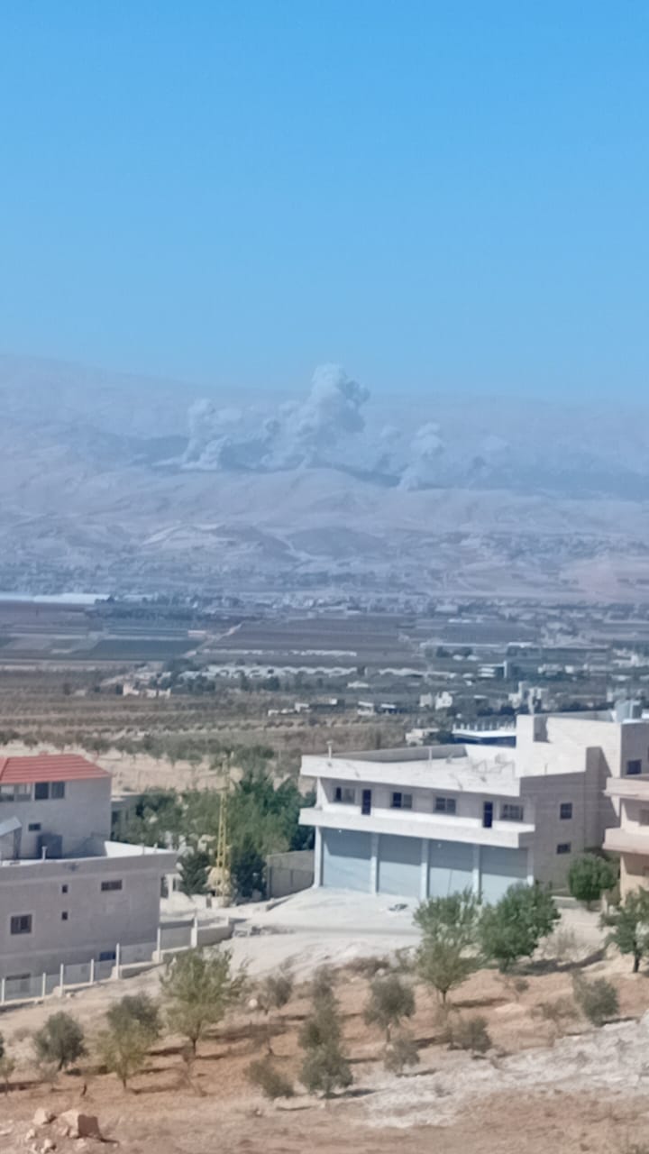 غارات إسرائيلية تستهدف السلسلة الشرقية للبقاع شرقي لبنان (مراسلة النهار). 