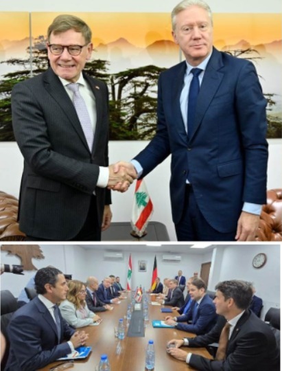 لقاءات رجي مع نظيره الألماني في وزارة الخارجية. (الوكالة الوطنية)