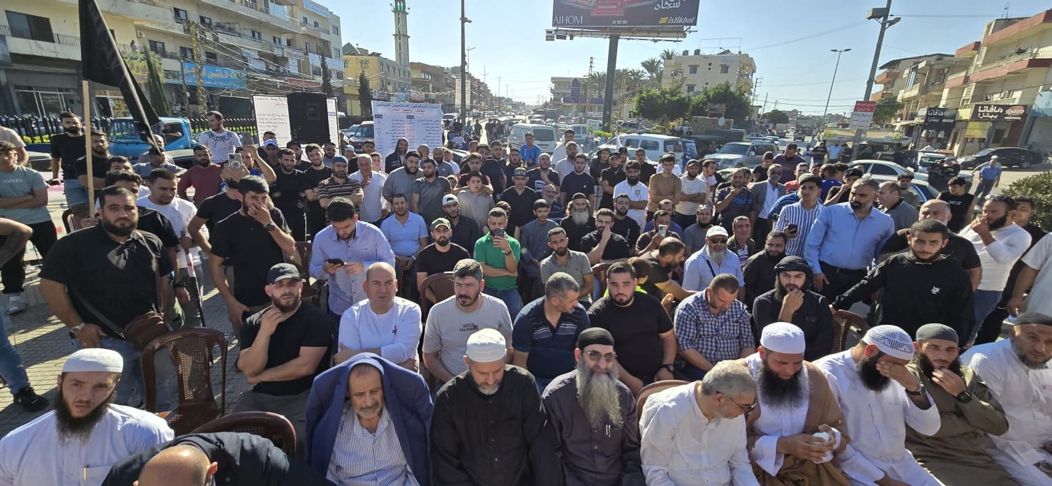 اعتصام أهالي الموقوفين في عكار. (مراسل النهار - ميشال حلاق)