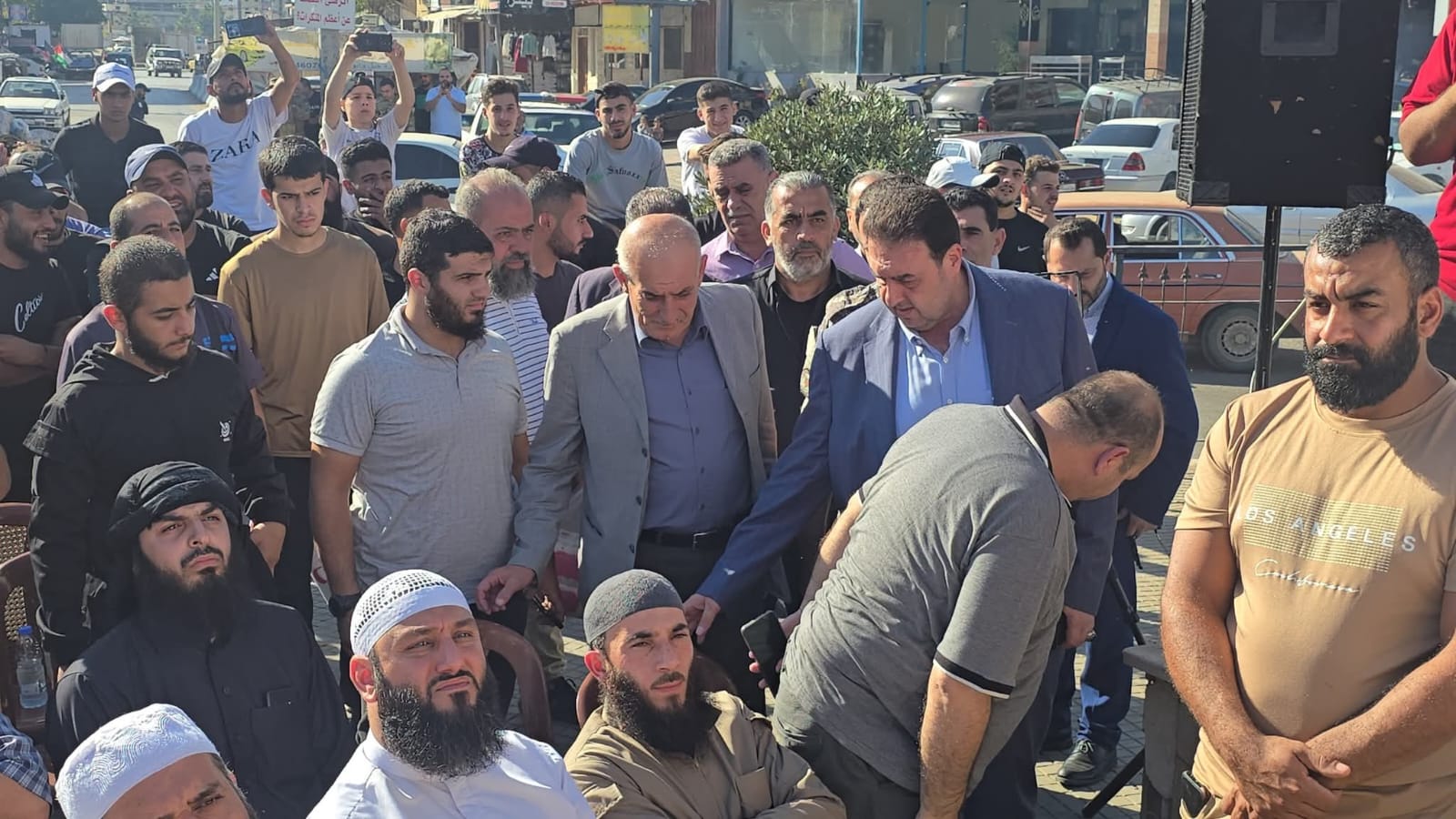 اعتصام أهالي الموقوفين في عكار بمشاركة النائب البعريني. (مراسل النهار - ميشال حلاق)