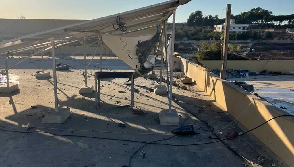 غارة إسرائيلية استهدفت المدينة الصناعية في كفررمان (صورة متداولة)