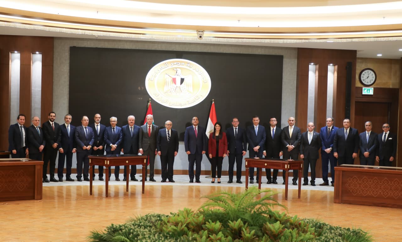 الاجتماع اللبناني - المصري في القاهرة. (صورة مرفقة بالبيان)