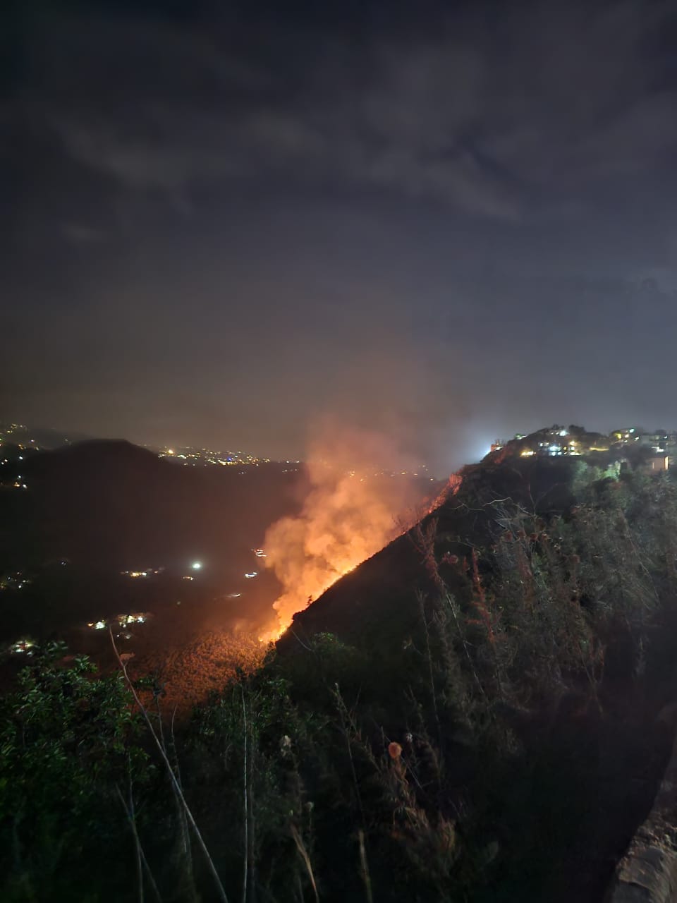 حريق غابات قبعيت. (النهار)