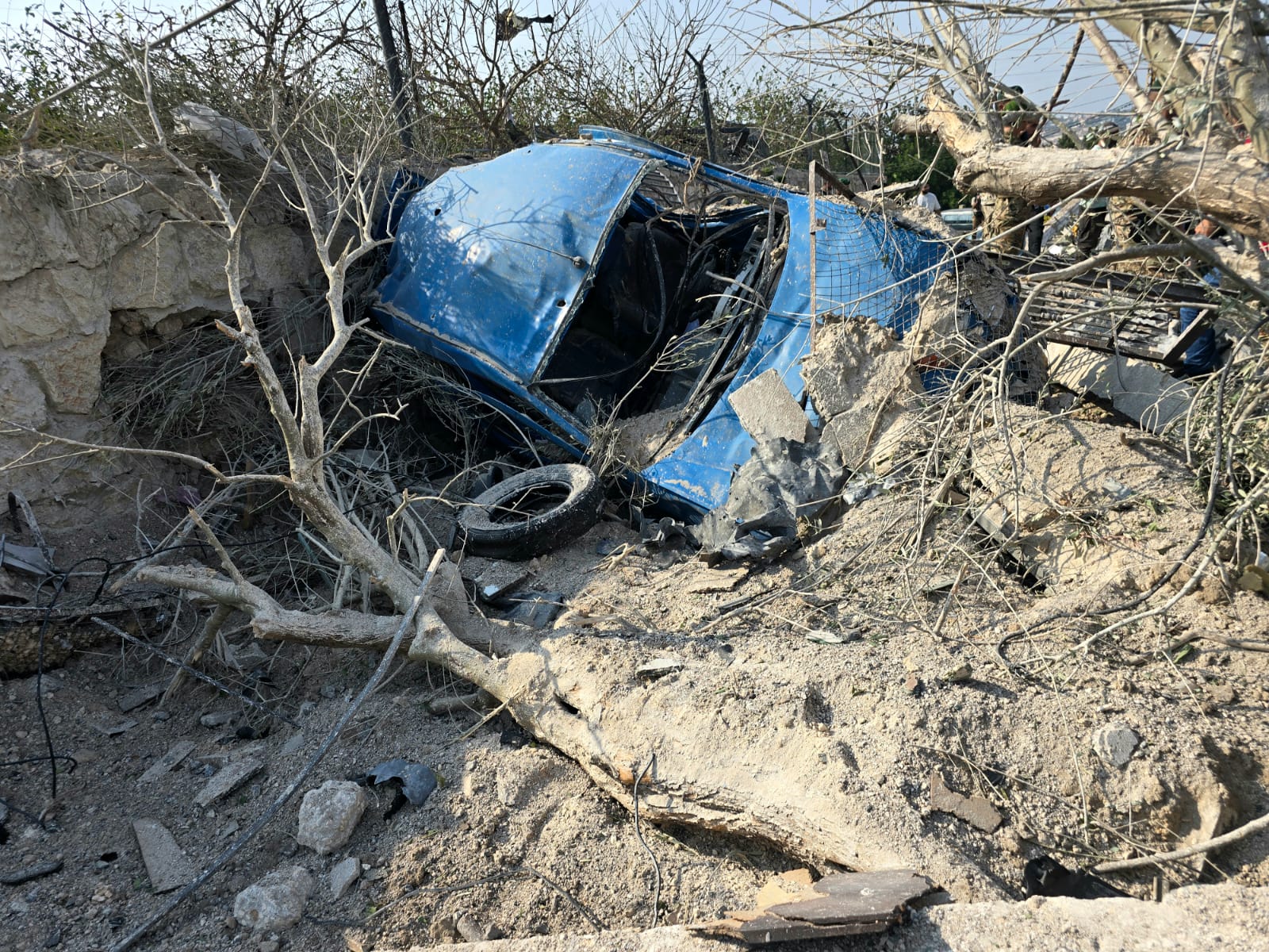 مكان الغارات الإسرائيلية بين بلدات طورا والعباسية (أحمد منتش).