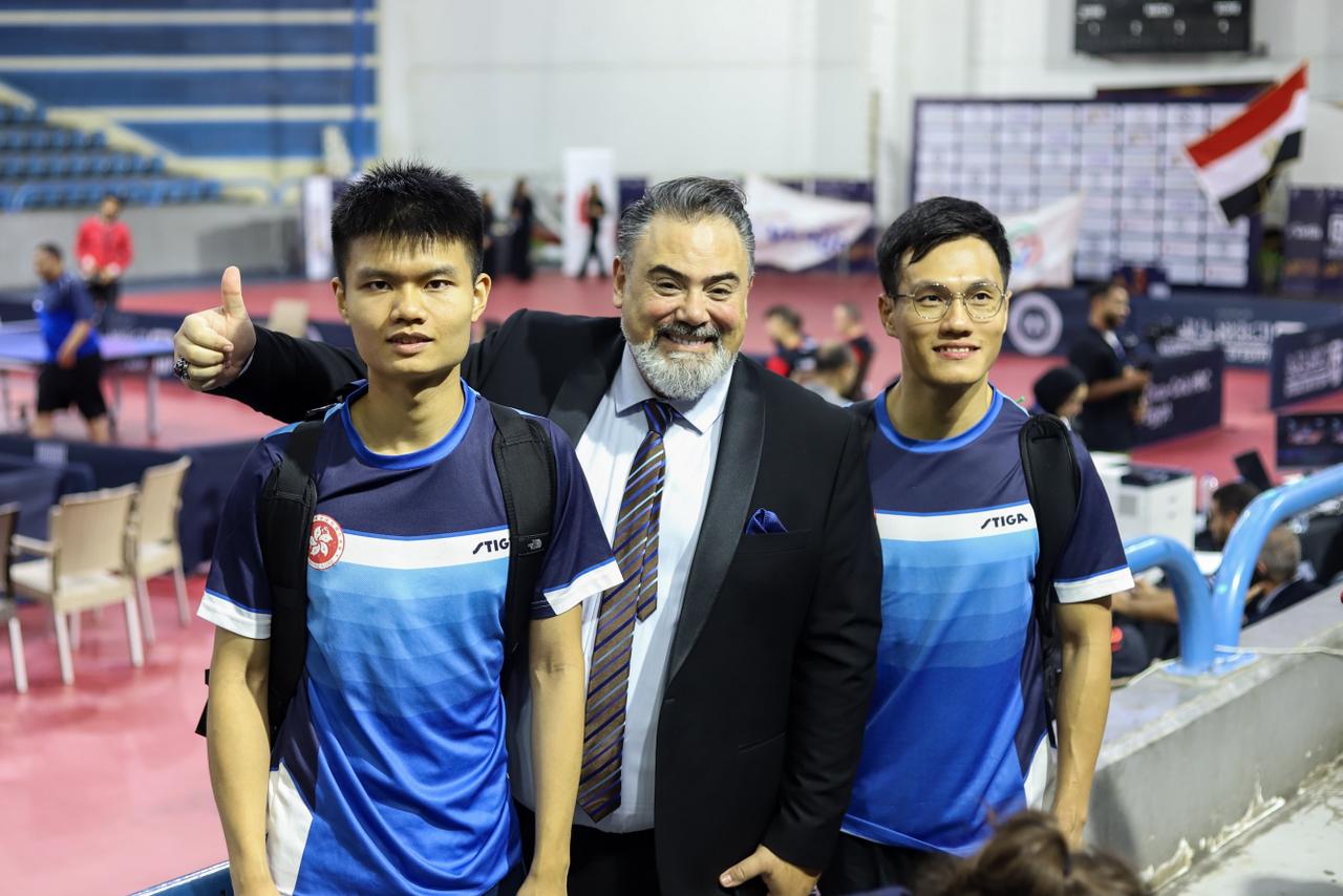 رئيس النادي اللبناني لأصحاب الهمم ورئيس مهرجان إضافة الدولي سام سعد خلال بطولة العالم في مصر. (وكالات)