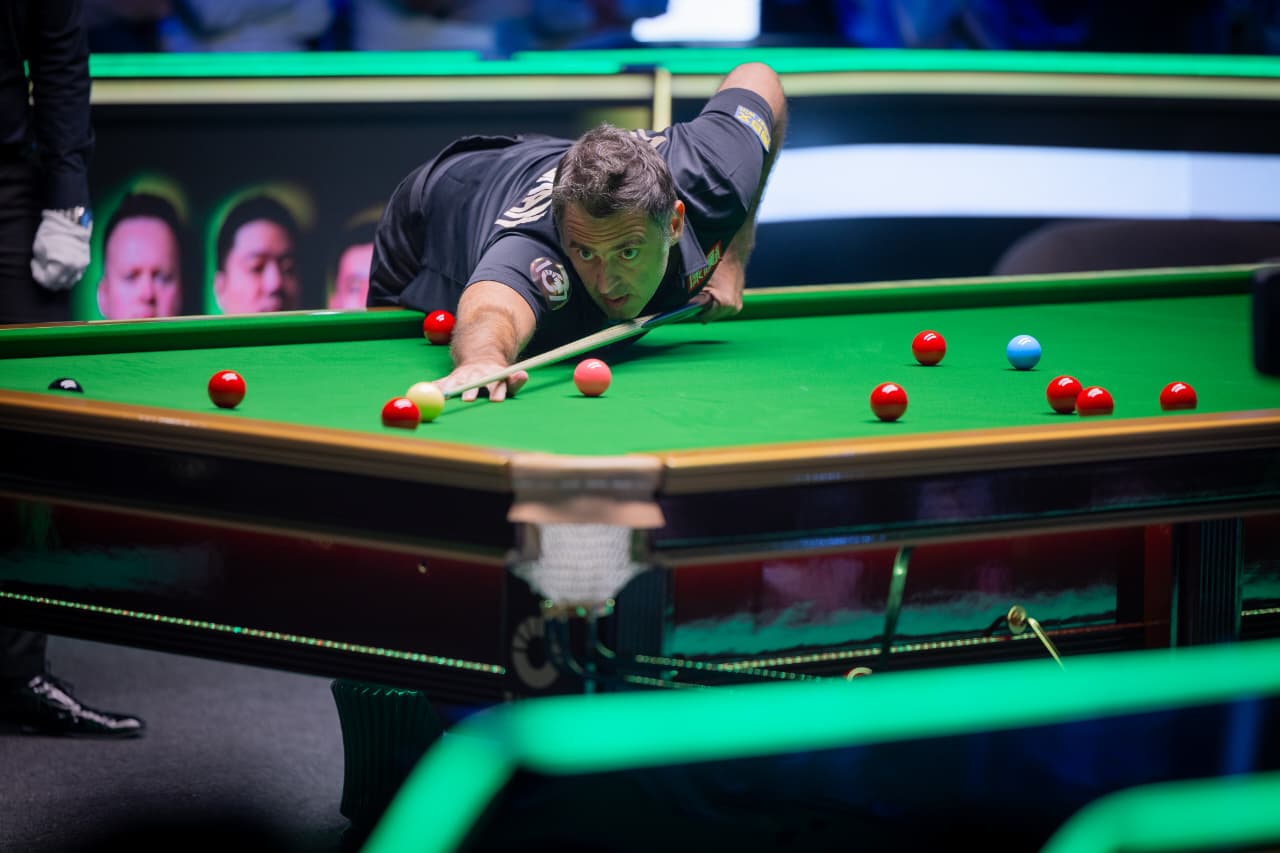 من منافسات بطولة السنوكر. (وكالات)