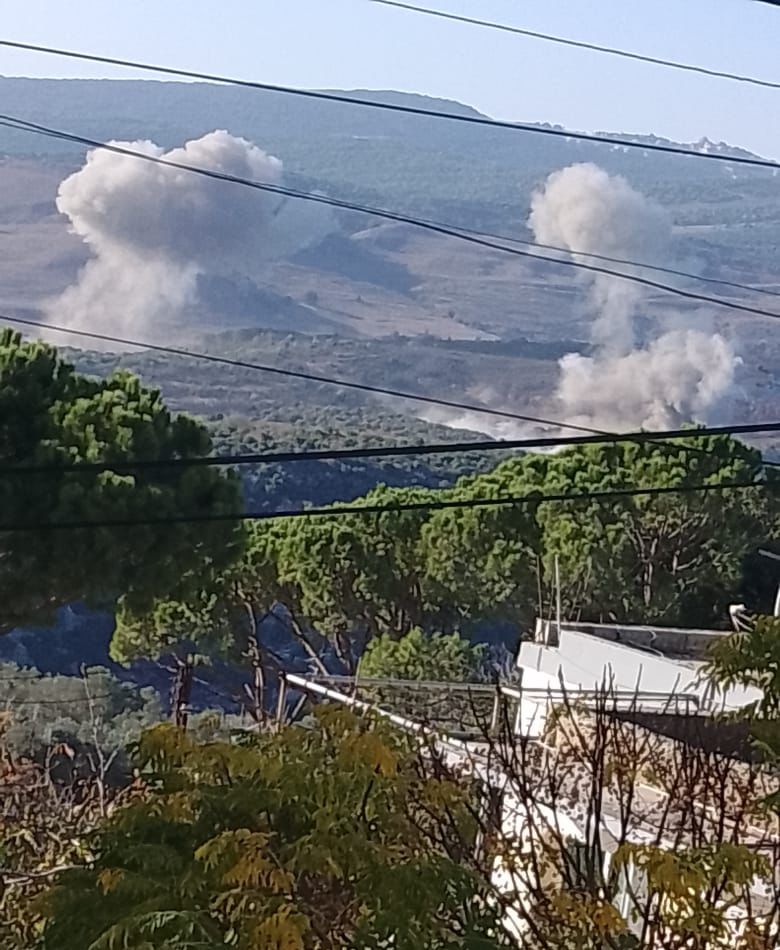 جانب من الغارات. (النهار)