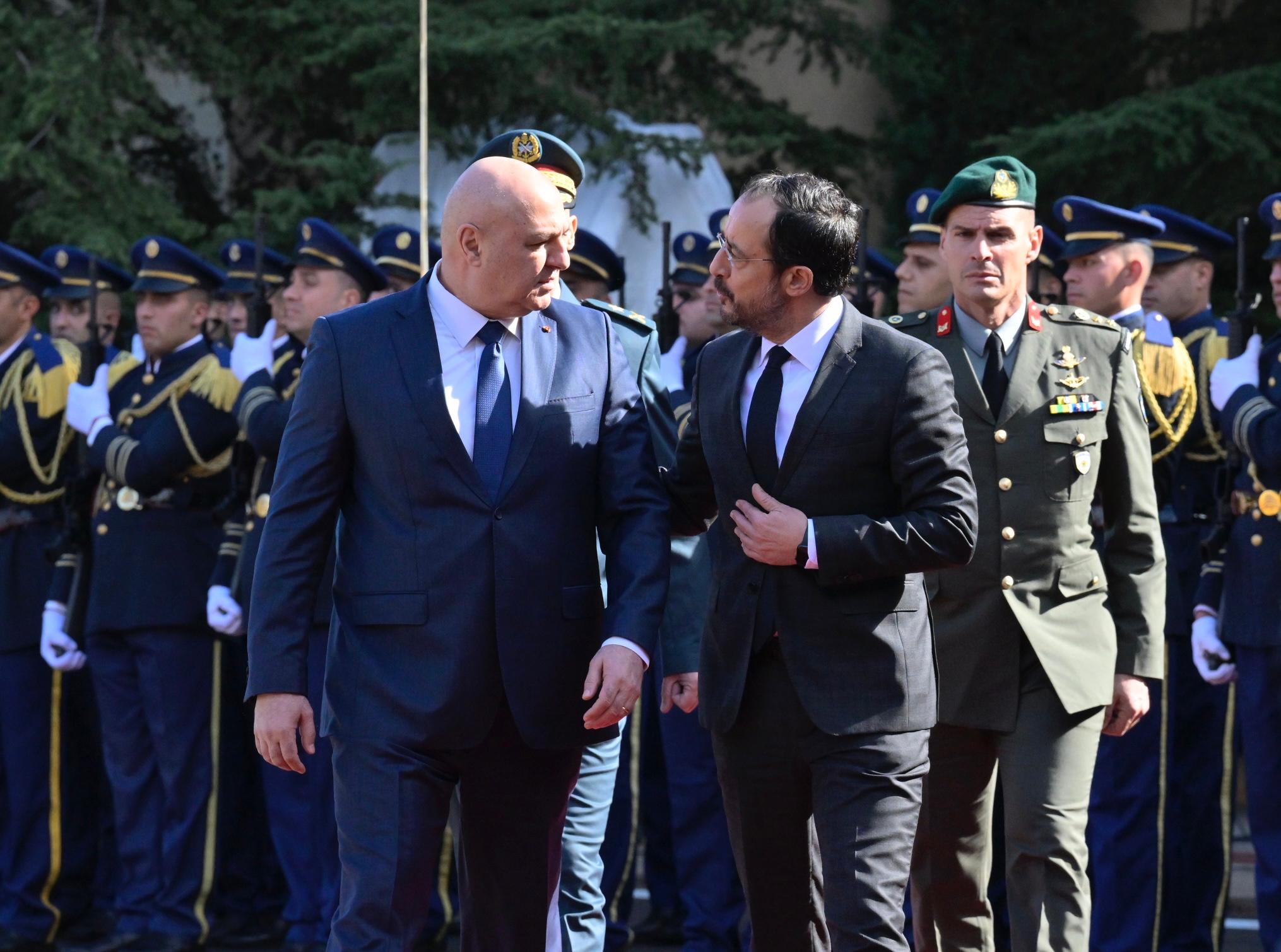 رئيس الجمهورية جوزف عون والرئيس القبرصي نيكوس خريستودوليدس (نبيل إسماعيل).