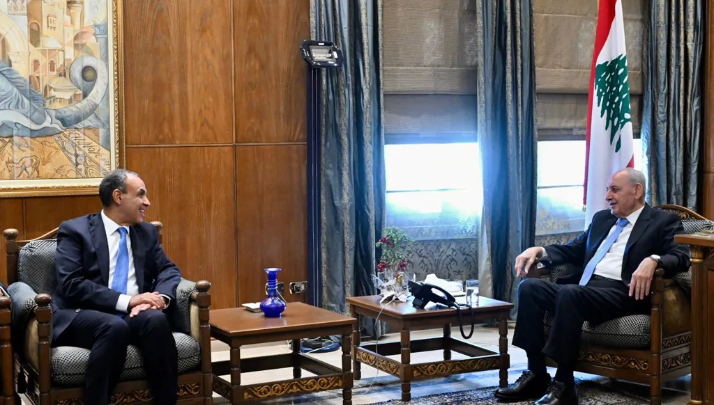 وزير الخارجية المصري بدر عبد العاطي في عين التينة (حسام شبارو). 