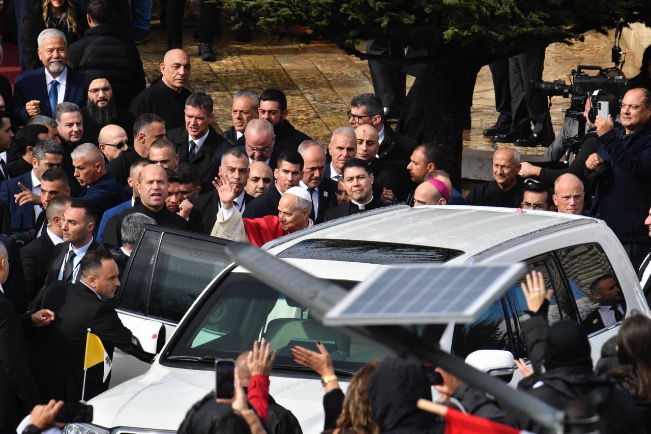 البابا في عنايا. (حسام شبارو)