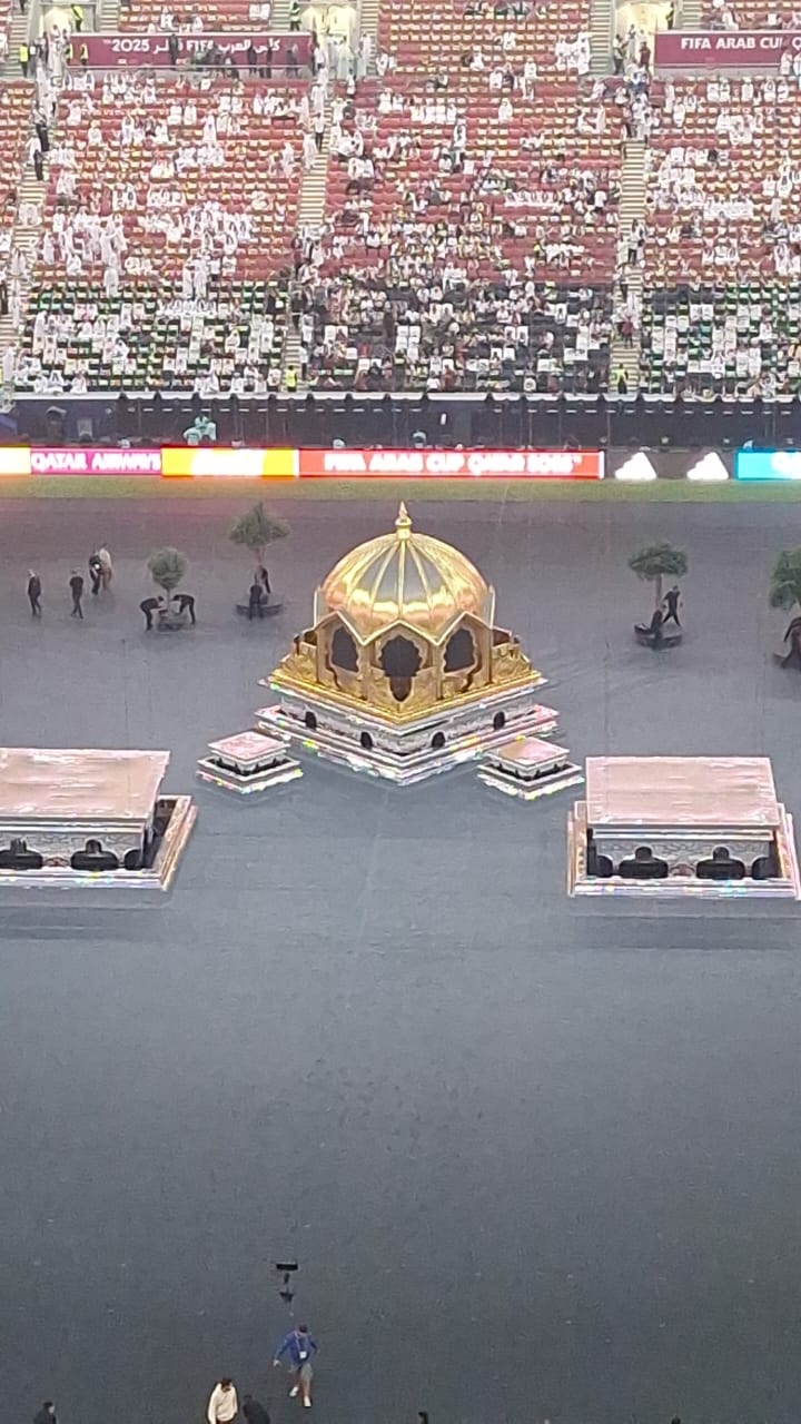 استاد البيت المونديالي يستعد لحفل الافتتاح. (النهار)