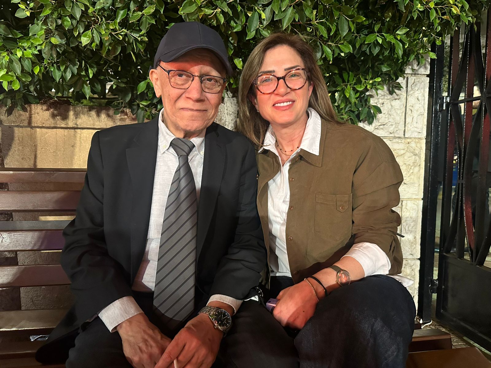 الدكتورة وفاء محفوظ مع الفنان أحمد قعبور (النهار)