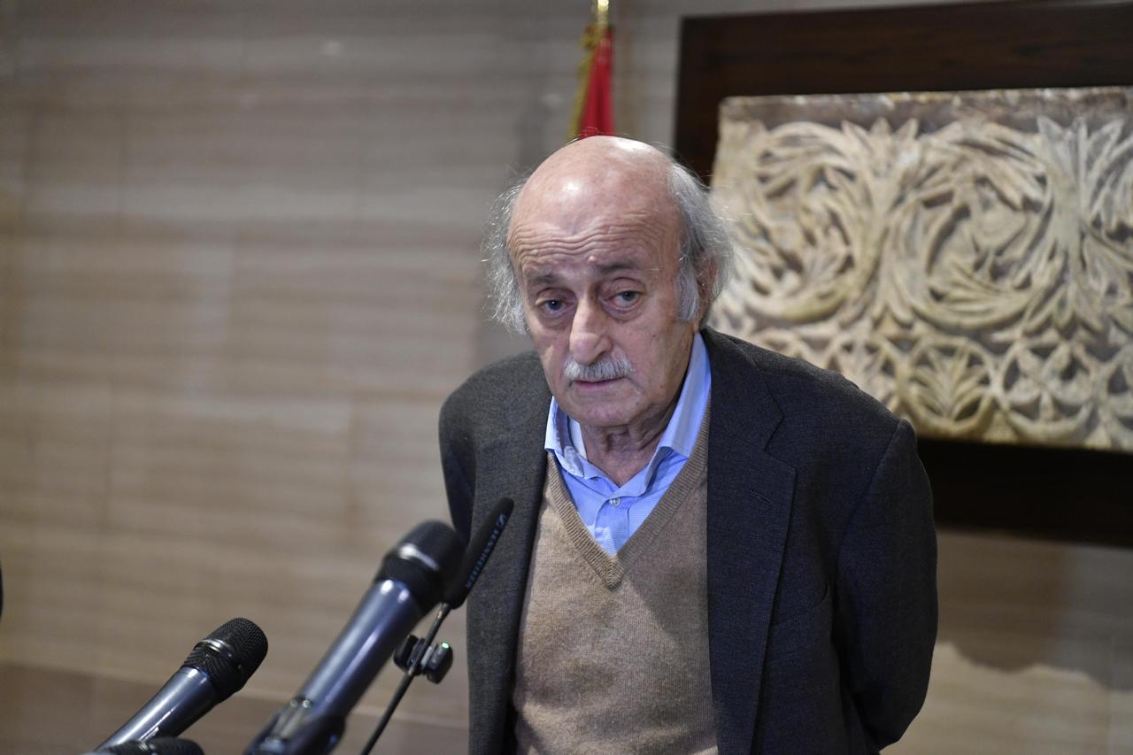 رئيس الحزب التقدمي الاشتراكي السابق وليد جنبلاط في عين التينة. (نبيل إسماعيل)