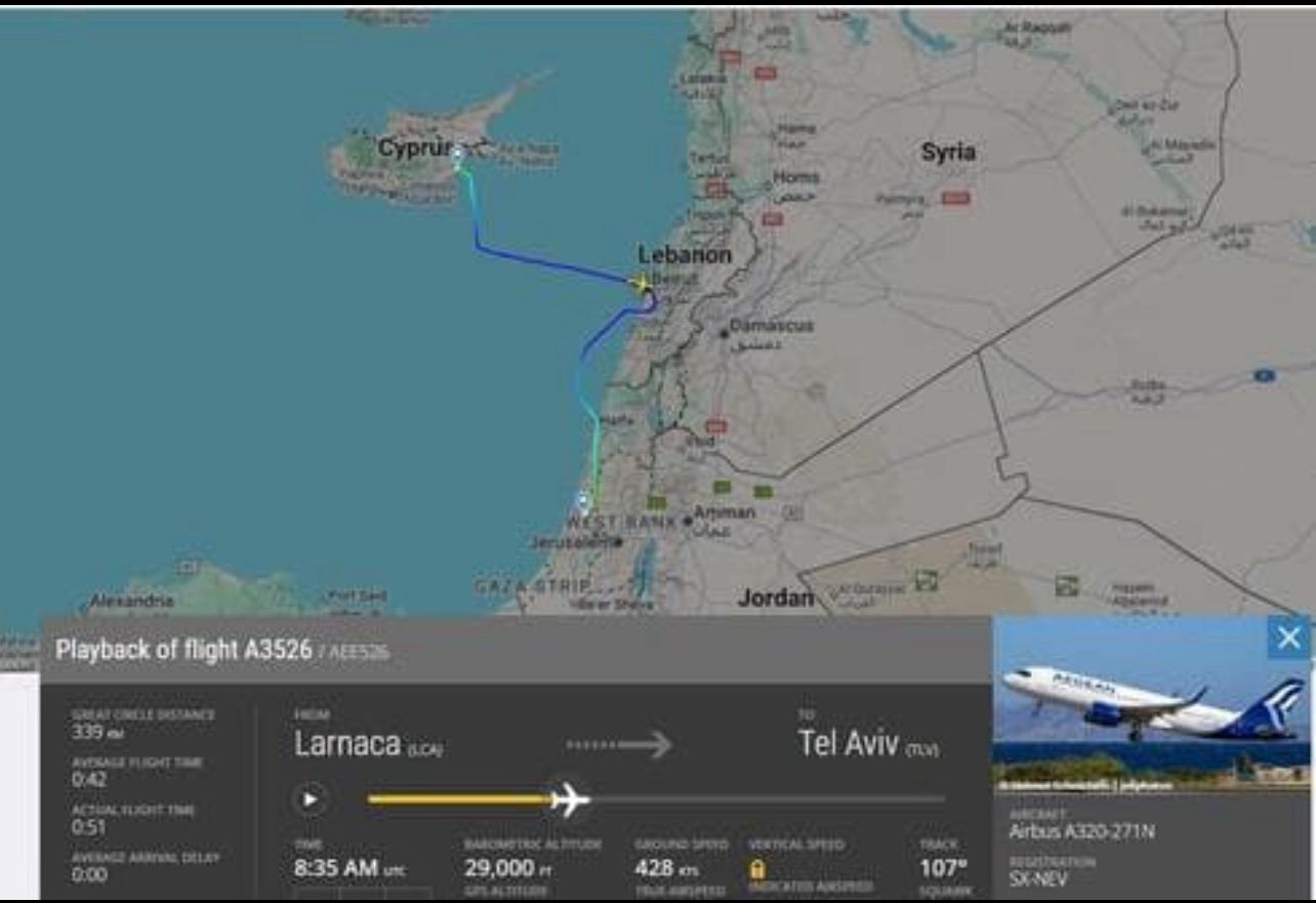 مسار الرحلة. (إعلام عبري)