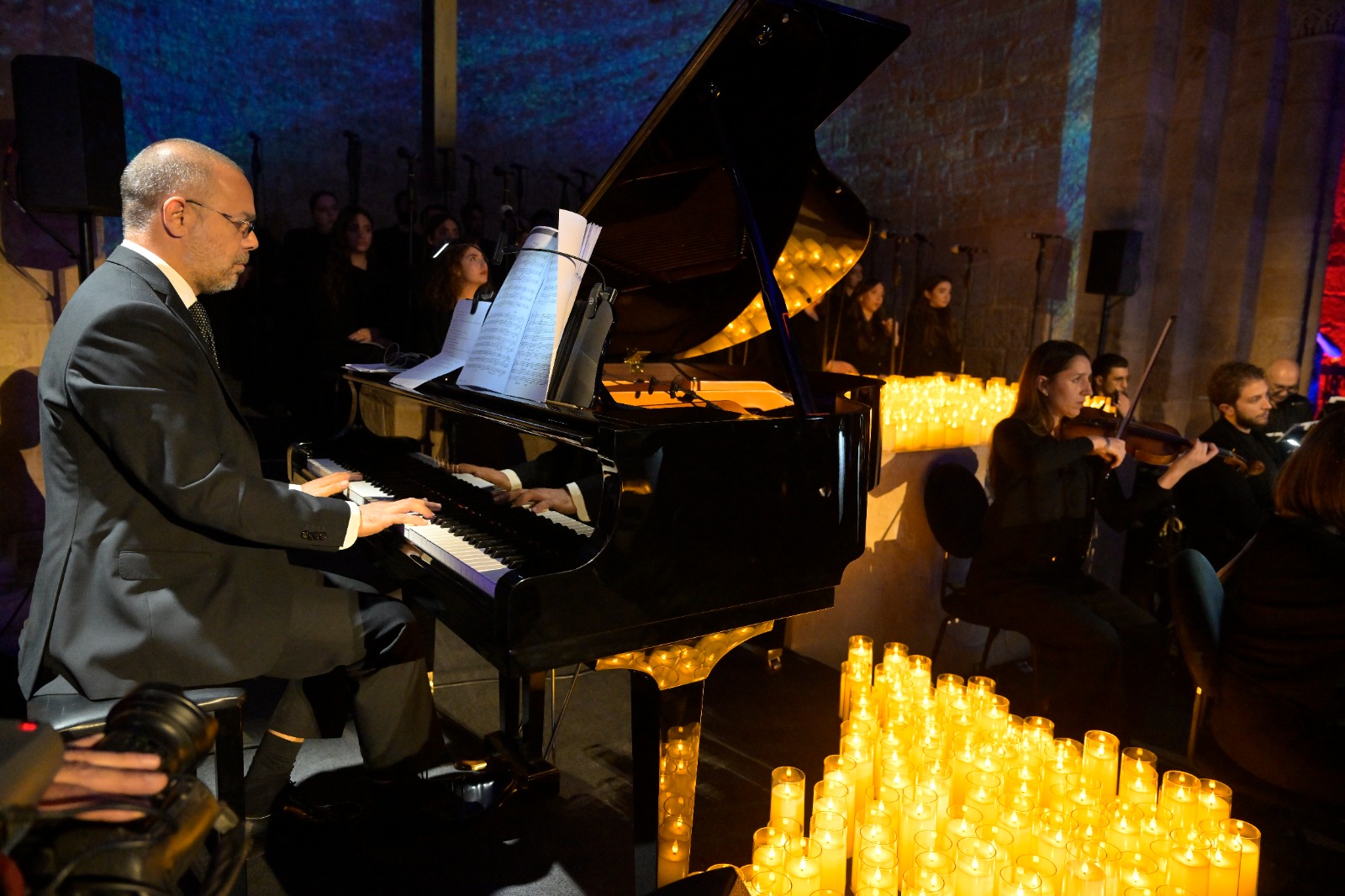 المؤلف الموسيقي ميشال فاضل. (نبيل إسماعيل)