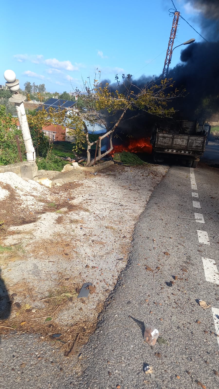 Targeting a 'pick-up' in Taybeh. (Social media)