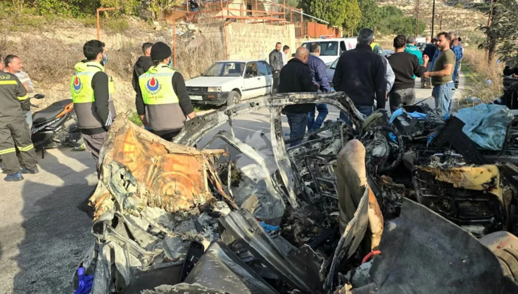 The targeted car (Annahar)