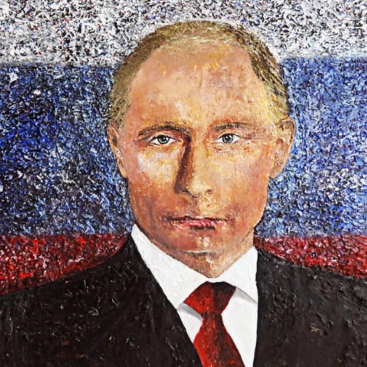 الرئيس الروسي فلاديمير بوتين للفنانة راوية زنتوت.