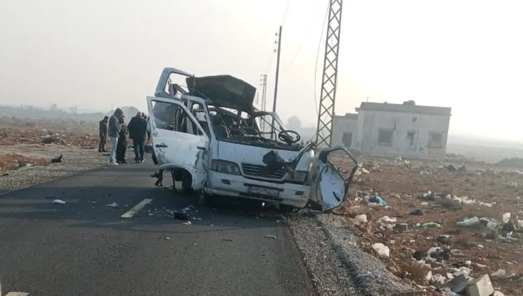 استهداف سيارة في بلدة حوش السيد علي شرق لبنان (فيديو)