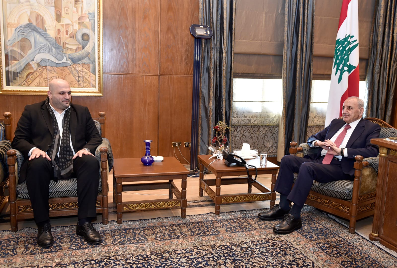 لقاء بري ووزير الصحة في عين التينة.