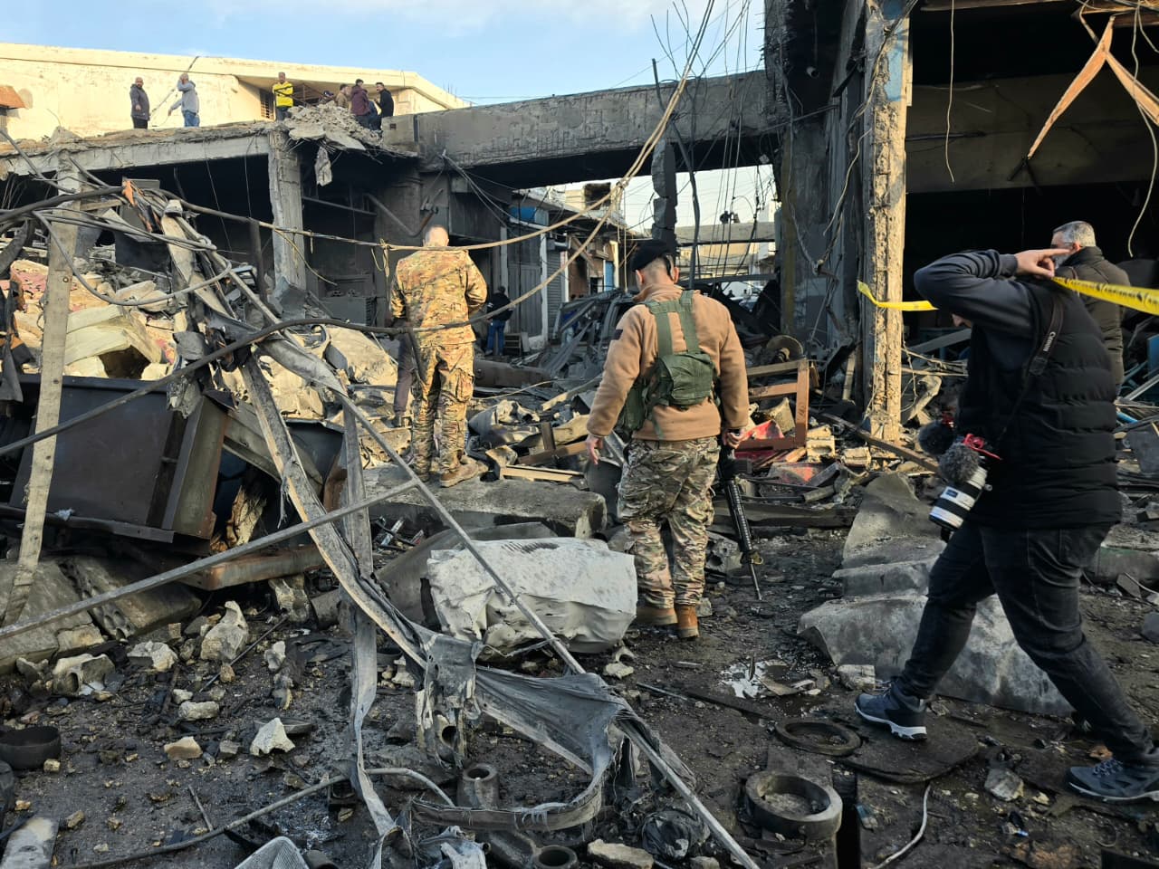 Site of the Israeli raid on the new industrial city in Ghazieh. (Ahmad Mantash)