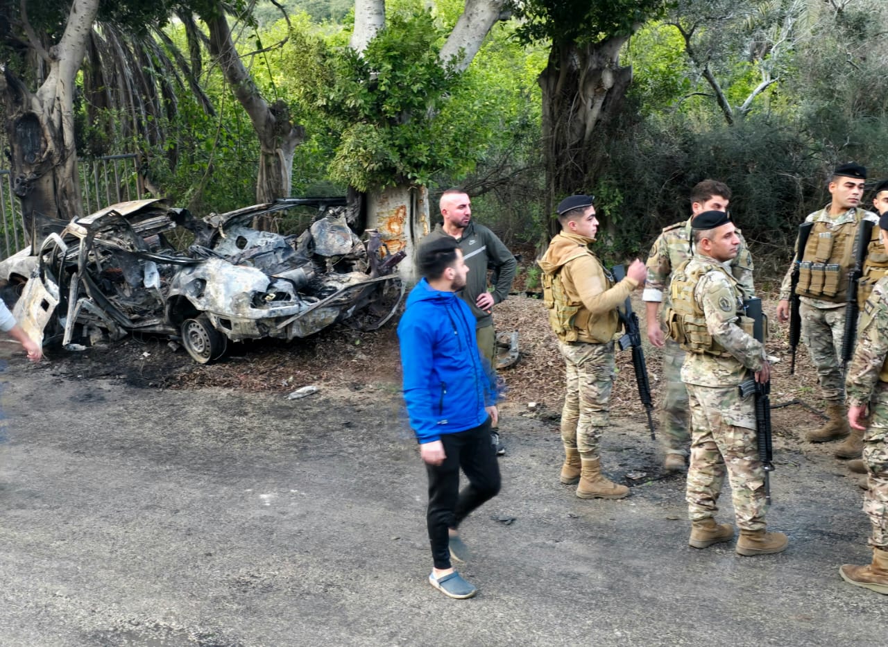 استهداف سيارة في منطقة زيتا قضاء صيد (أحمد منتش).