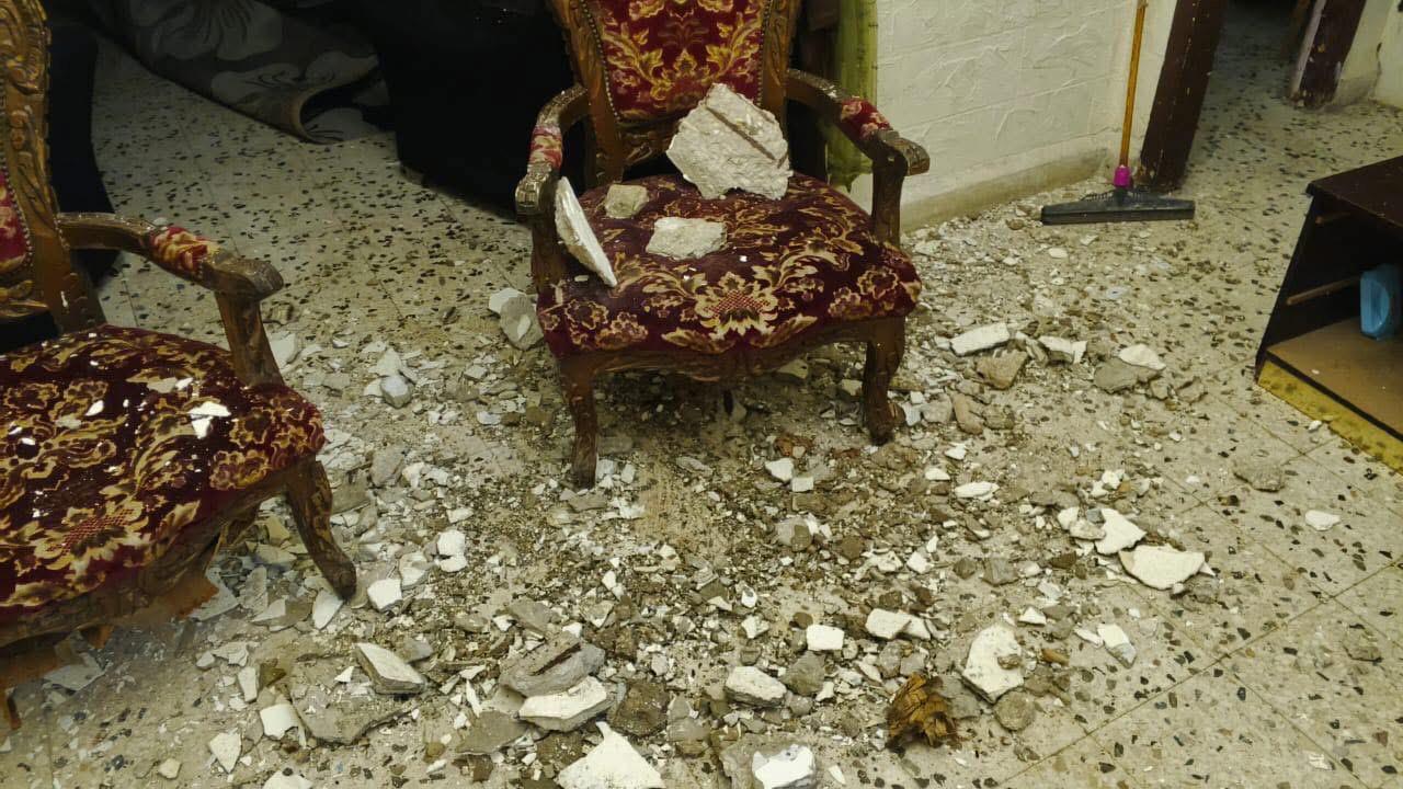 السقف بعد انهياره. (النهار)