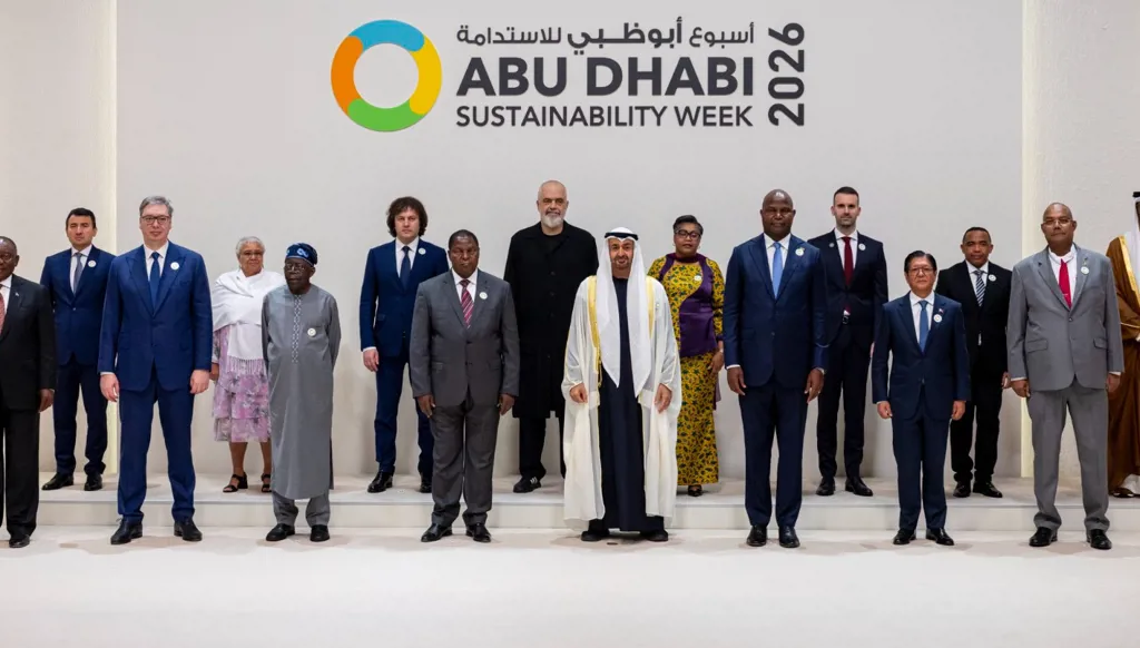 المشاركون في الجلسة الافتتاحية لـ"أسبوع أبوظبي للاستدامة"