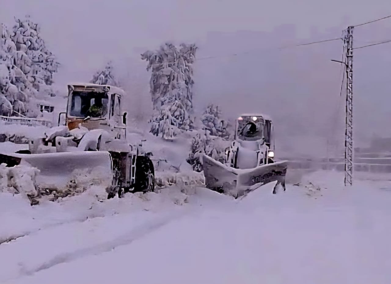 الثلج في عكار. (النهار)