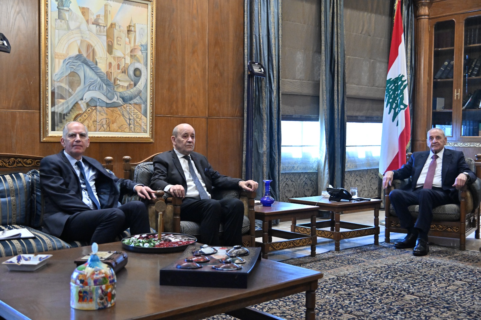 لقاء بري ولودريان في عين التينة (نبيل إسماعيل). 