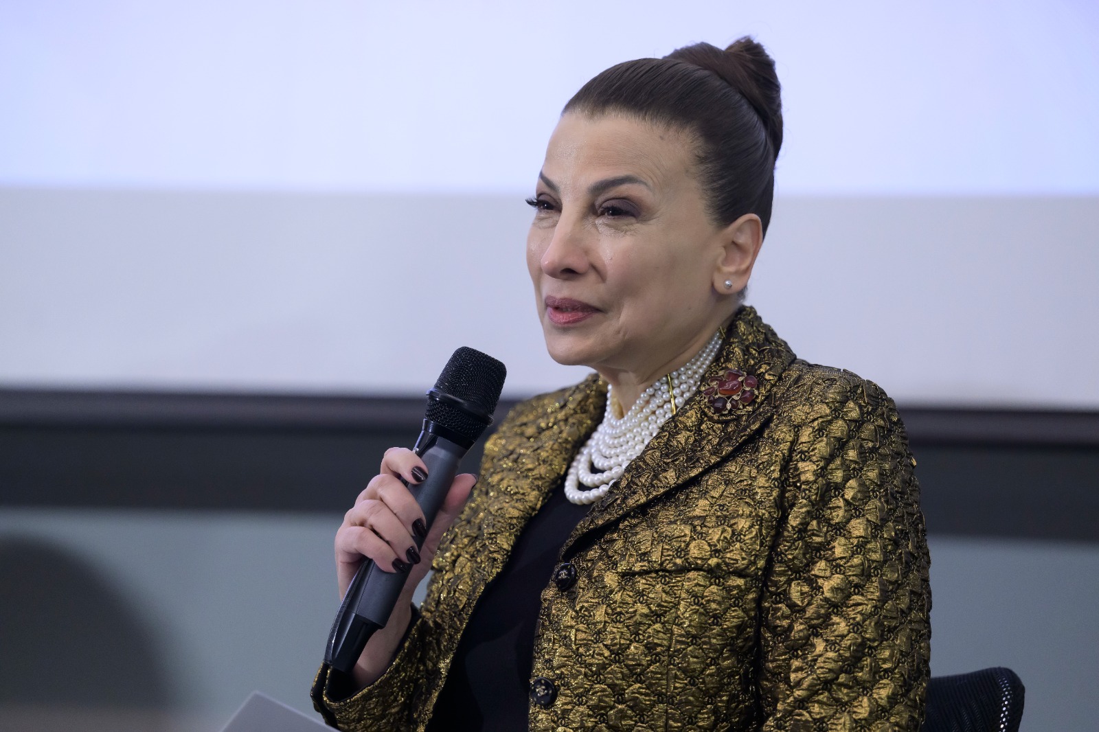 مؤسِّسة مجموعة أبوظبي للثقافة والفنون هدى إبراهيم الخميس. (نبيل إسماعيل)