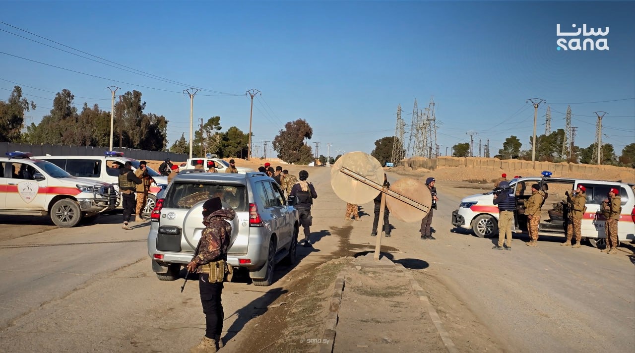 انتشار الشرطة العسكرية في محيط سجن الأقطان بمدينة الرقة (سانا) 