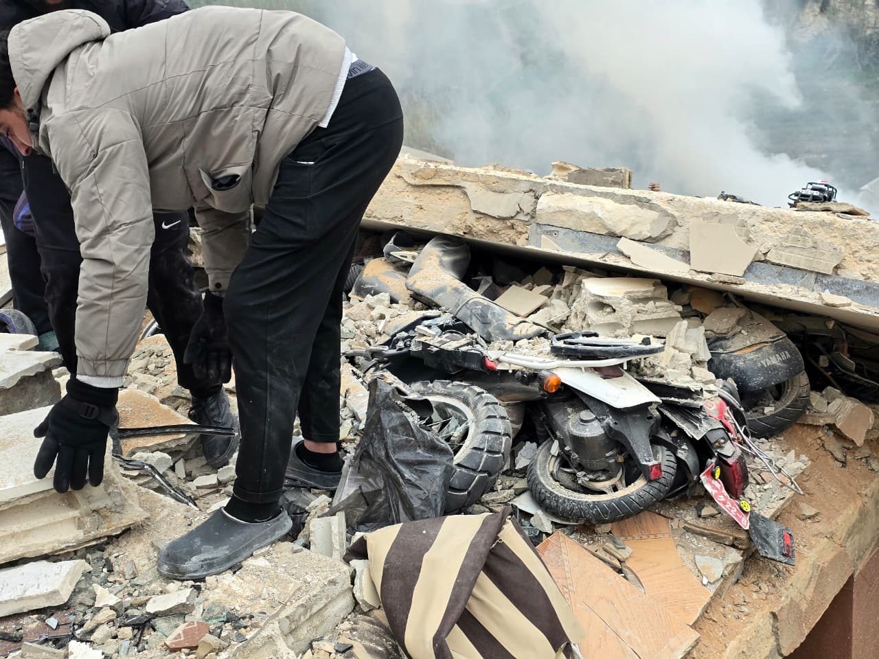 الدمار في قناريت - جنوب لبنان. (أحمد منتش)