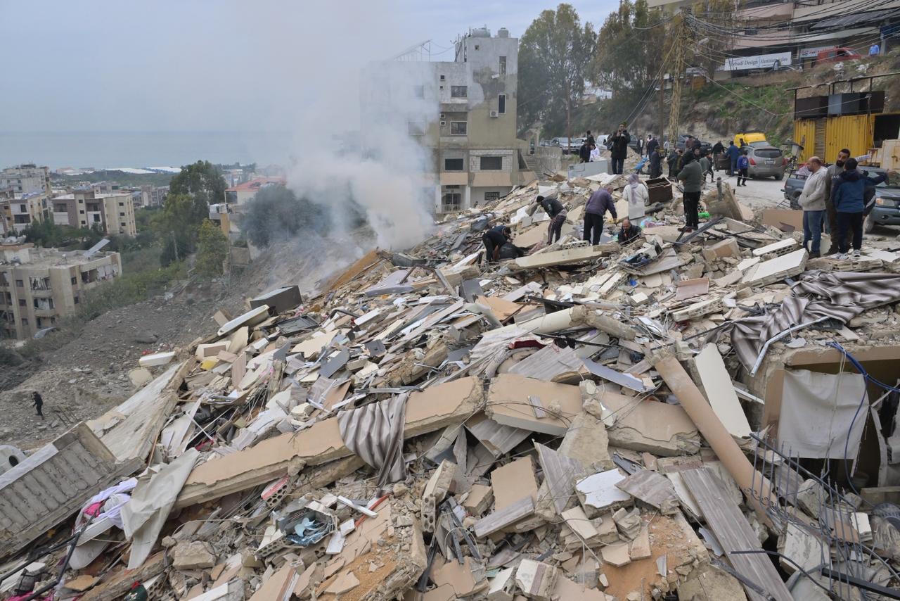 الدمار في قناريت - جنوب لبنان. (نبيل اسماعيل)