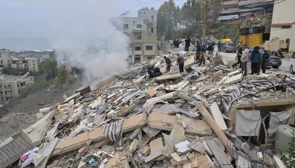 الدمار في قناريت - جنوب لبنان. (نبيل اسماعيل)