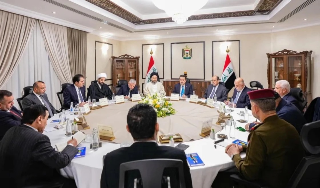 من اجتماع السوداني بالاطار التنسيقي في 22 كانون الثاني الماضي. (اكس)