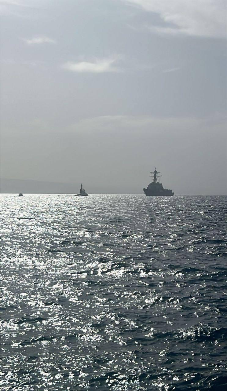 المدمّرة الأميركية التي رست في ميناء إيلات (إعلام عبري).