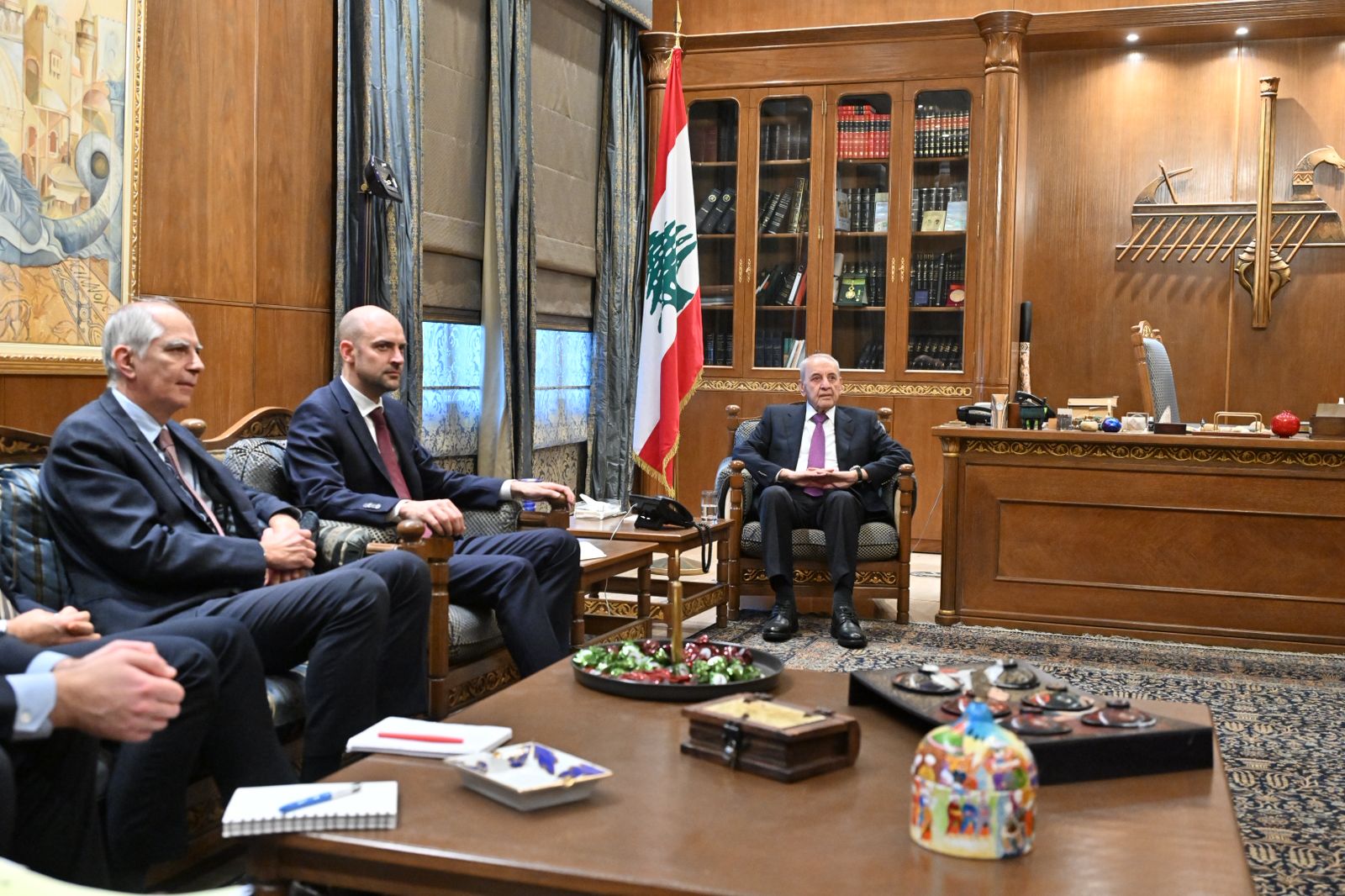 وزير الخارجية الفرنسي جان-نويل بارو في عين التينة (حسام شبارو).