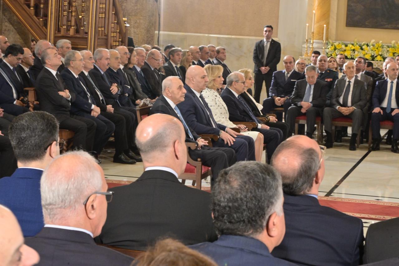 الرؤسائ الثلاثة مع الحضور. (نبيل إسماعيل)