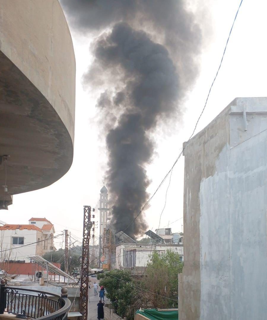 غارة على بلدة يانوح (تواصل اجتماعي).