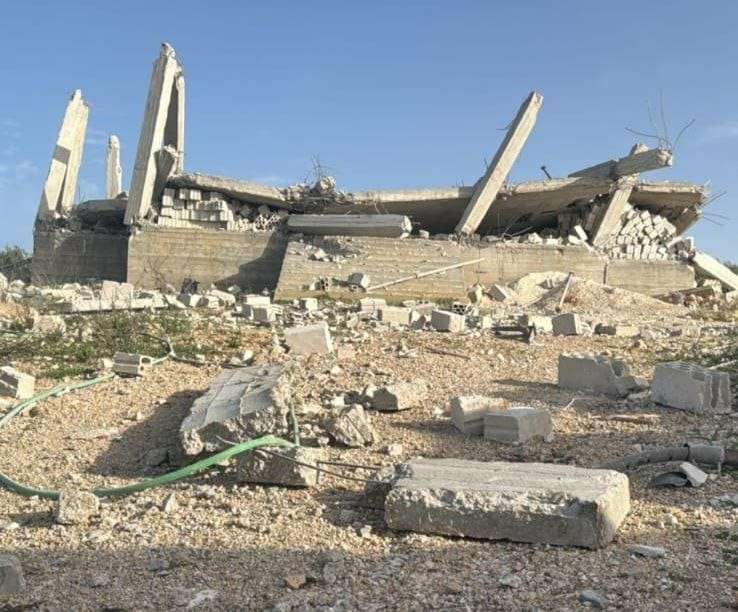 المنزل المستهدف. (النهار)