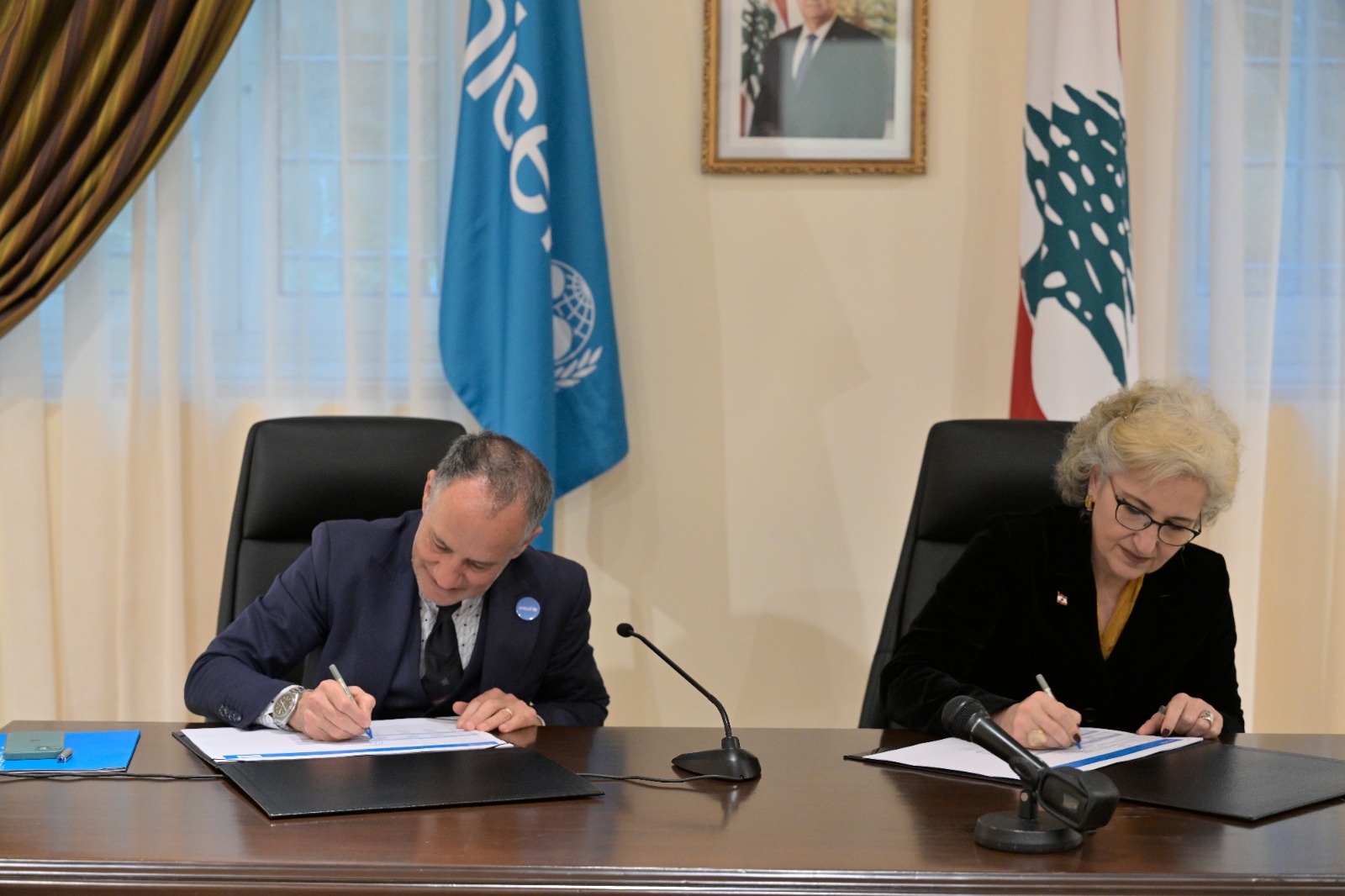 وزيرة التربية ريما كركي (نبيل اسماعيل).